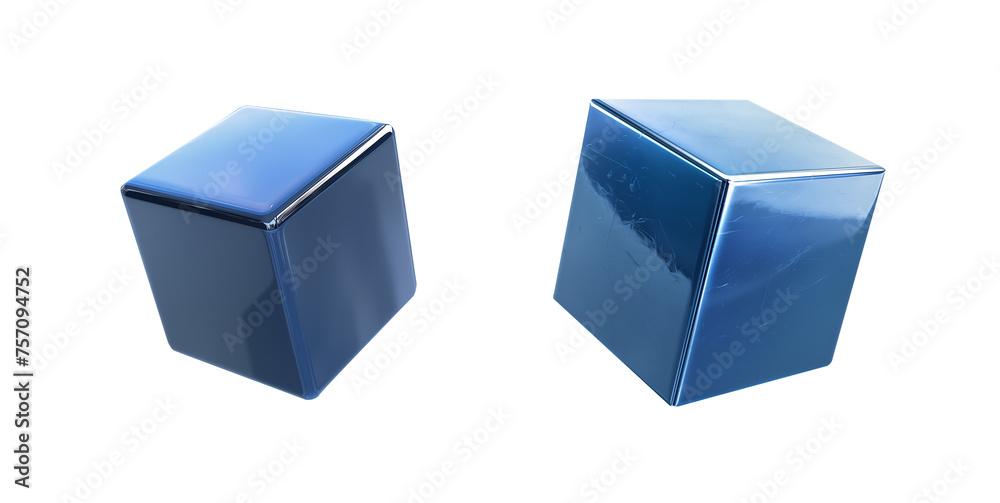 Blue cube set isolated transparent PNG. 3D box square cubic shaped elements. Metallic material surface. Shiny and reflective. various angles and surface textures. Gift box. Blue cube set isolated transparent PNG. 3D box square cubic shaped elements. Metallic material surface. Shiny and reflective. various angles and surface textures. Gift box.