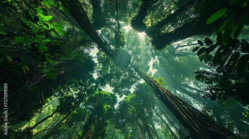 Close Dharmachakra rainforest canopy photo