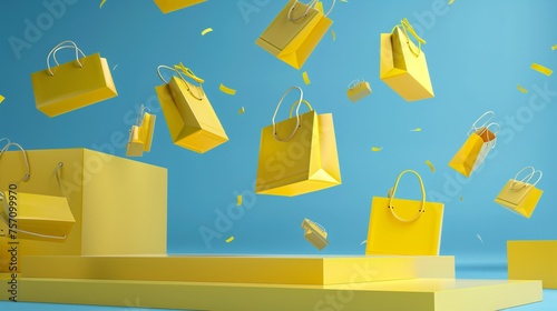 Fashionable Bags in the Air A Monthly Event Celebration Generative AI