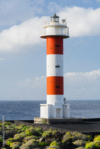Leuchtturm Faro de Fuencaliente, Insel La Palma, Kanarische Inseln, Spanien
