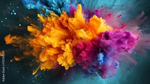Color palette in style of explosion of colors wallpaper