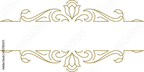 Vintage ornament swirl text divider filigree calligraphic vector illustration