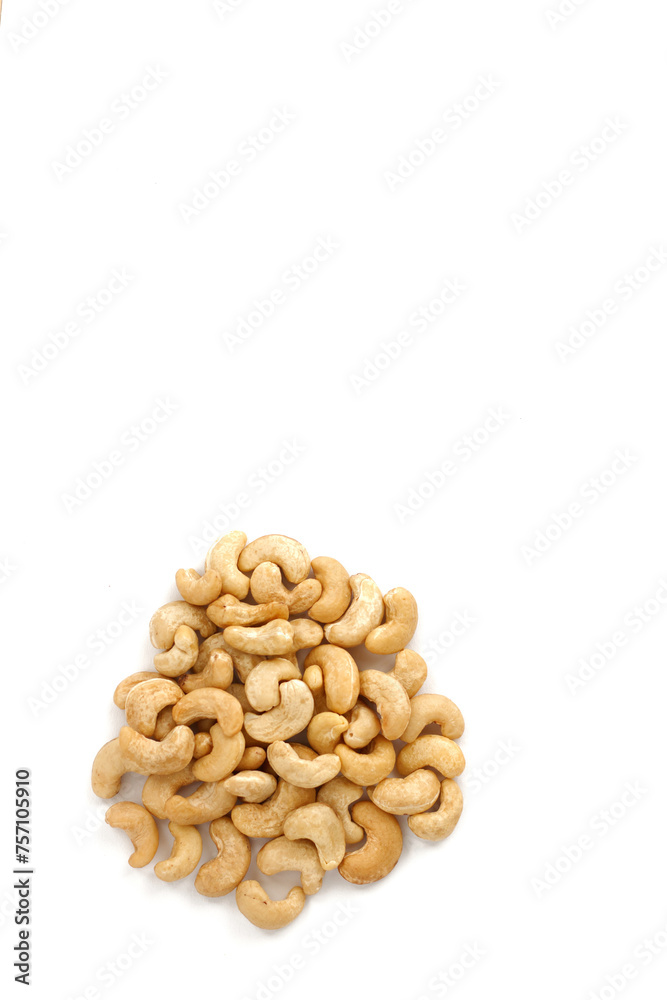 Cashew nuts isolated on a white background. Cashew nuts isolated on a white background.