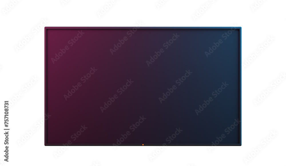 Close up empty Television mock up.set on isolated transparent background Close up empty Television mock up.set on isolated transparent background