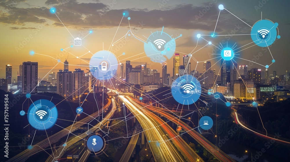 
The concept of a smart city involves the integration of intelligent communication networks and Internet of Things (IoT) technologies to create a connected and efficient urban environment. 