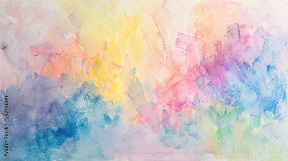 Light Pastel Abstract Watercolor Painting