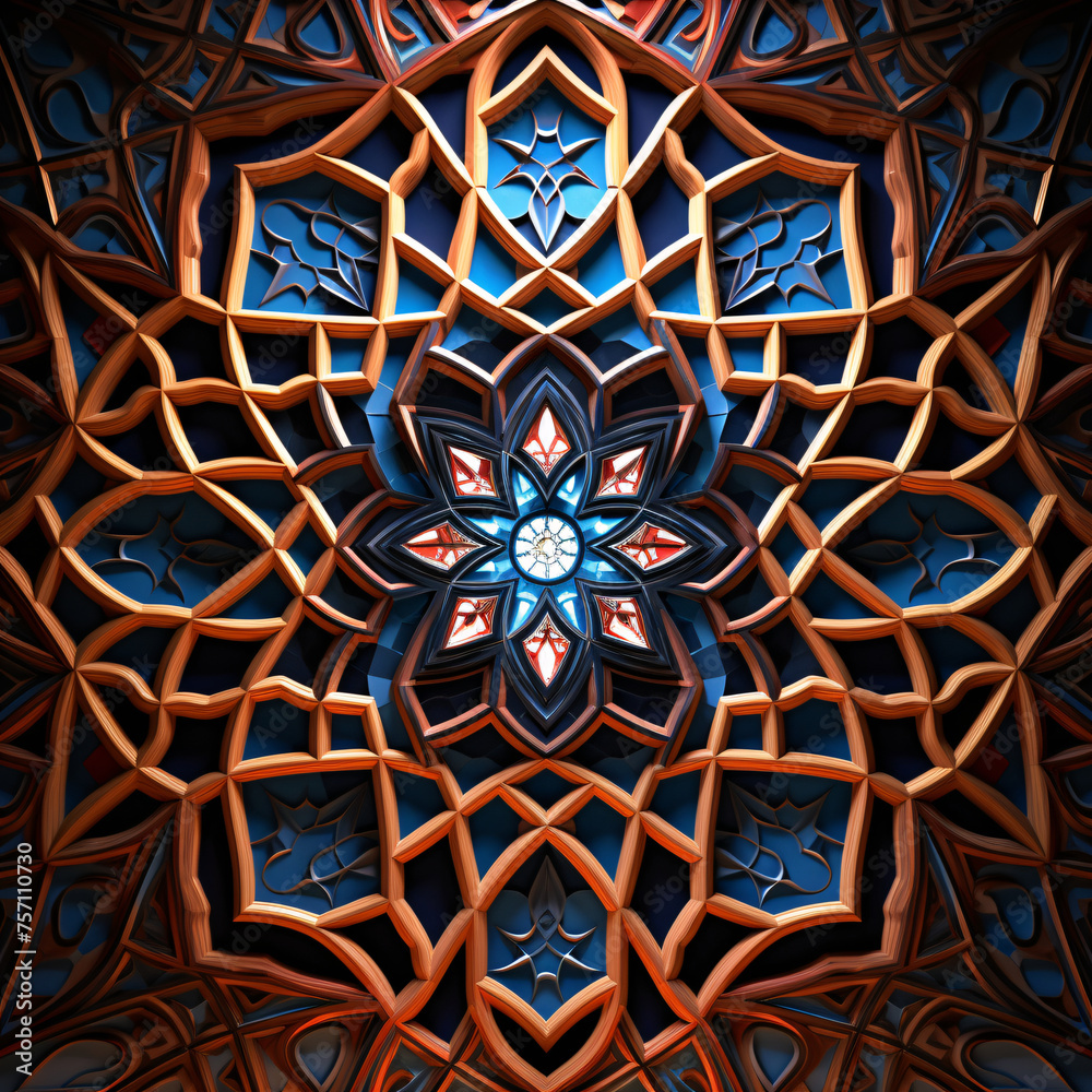 Celestial geometry islamic background designs
