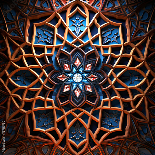 Celestial geometry islamic background designs 