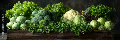 Variety of Fresh Green Vegetables, Fresh autumn vegetables