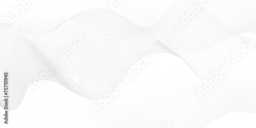Abstract white blend digital wave lines and technology transparent background. Minimal carve wavy white and gray flowing wave lines and glowing moving lines. Futuristic sound wave lines background. photo