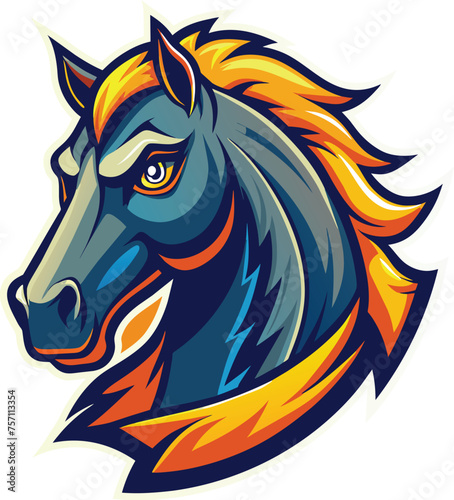 horse head mascot logo vector illustration  Stallion Mascot Esports Vector Illustration  Horse mascot sport logo design