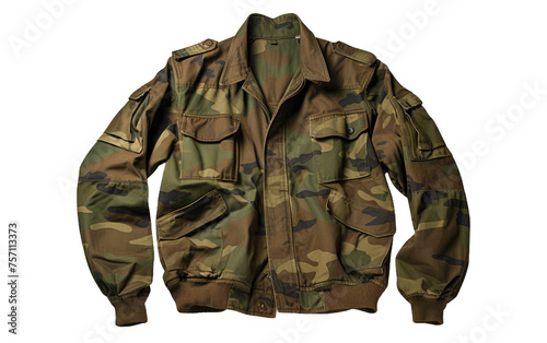 Jacket Us Military, Military jacket isolated on Transparent background.