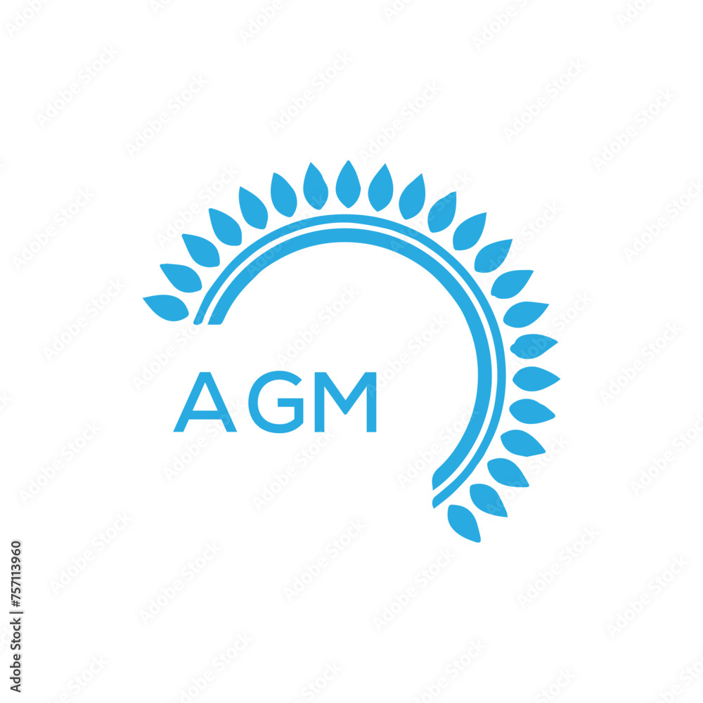 AGM  logo design template vector. AGM Business abstract connection vector logo. AGM icon circle logotype.
