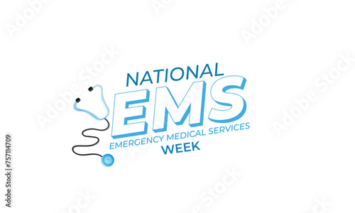 National Ems week. background, banner, card, poster, template. Vector illustration.