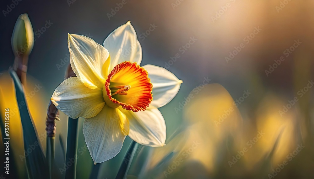 macro photography of Daffodil, blurry background macro photography of Daffodil, blurry background