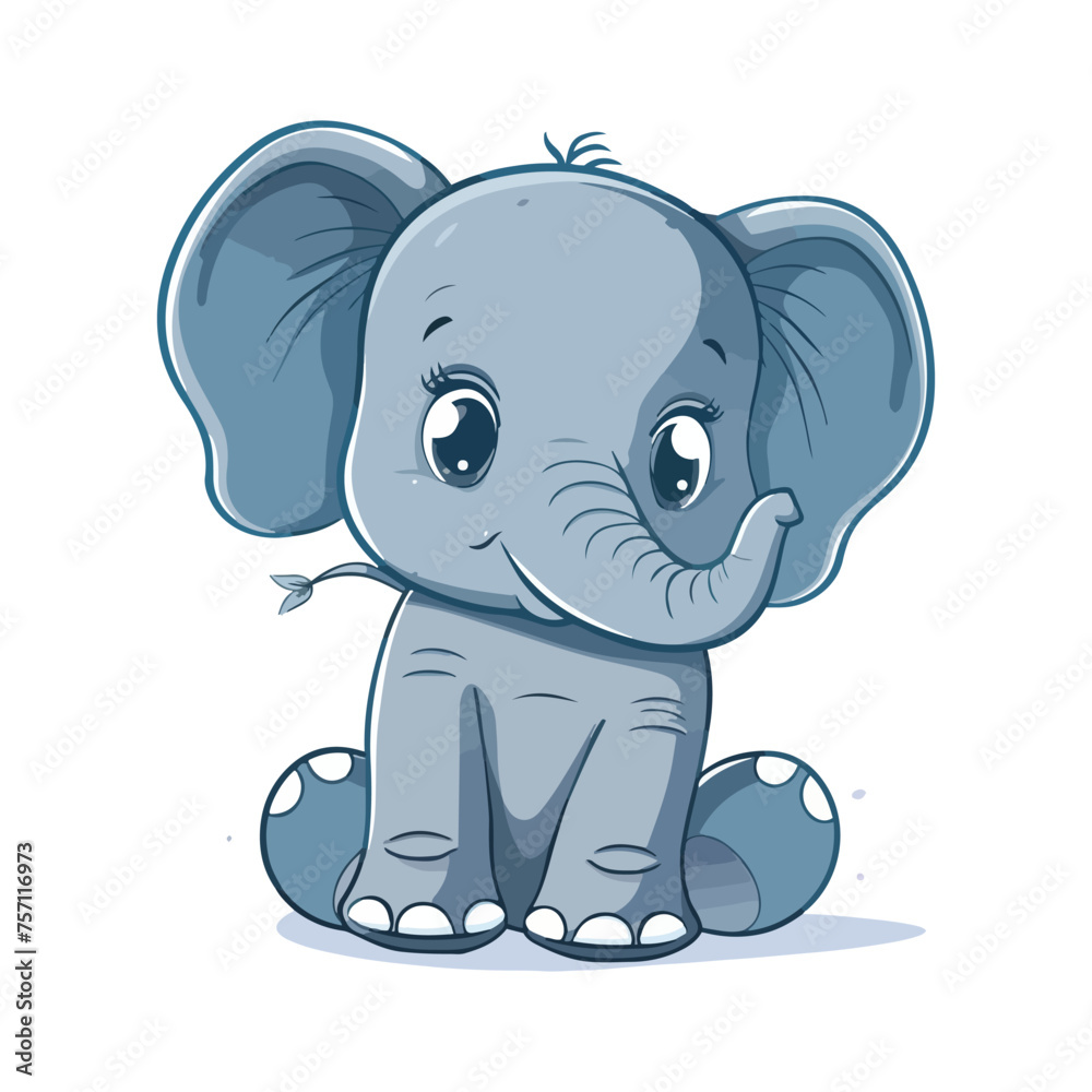 Fototapeta premium elephant on white background