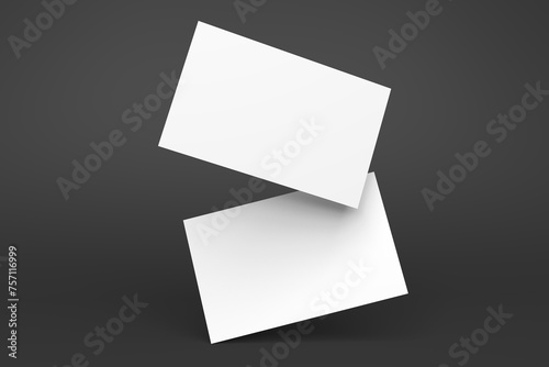 Modern business card mockup template. -up design for presentation branding, corporate identity, advertising, personal, stationery, graphic designers presentations. 3d Rendering