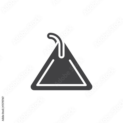 Triangular tag or label vector icon