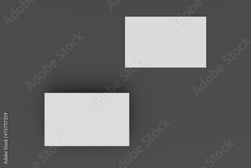 Modern business card mockup template. -up design for presentation branding, corporate identity, advertising, personal, stationery, graphic designers presentations. 3d Rendering