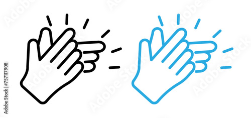 Gesture of Appreciation Line Icon. Praise and Acknowledgment Hand icon in outline and solid flat style.