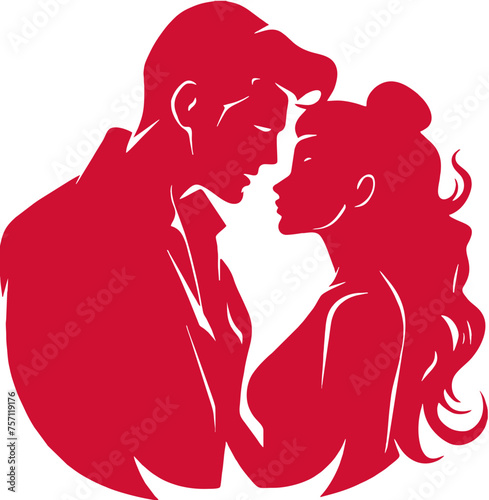 Love Romantic Couple Vector silhouette  photo