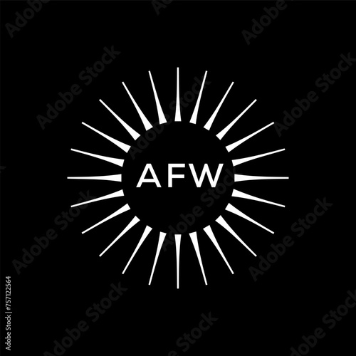 AFW  logo design template vector. AFW Business abstract connection vector logo. AFW icon circle logotype.
 photo