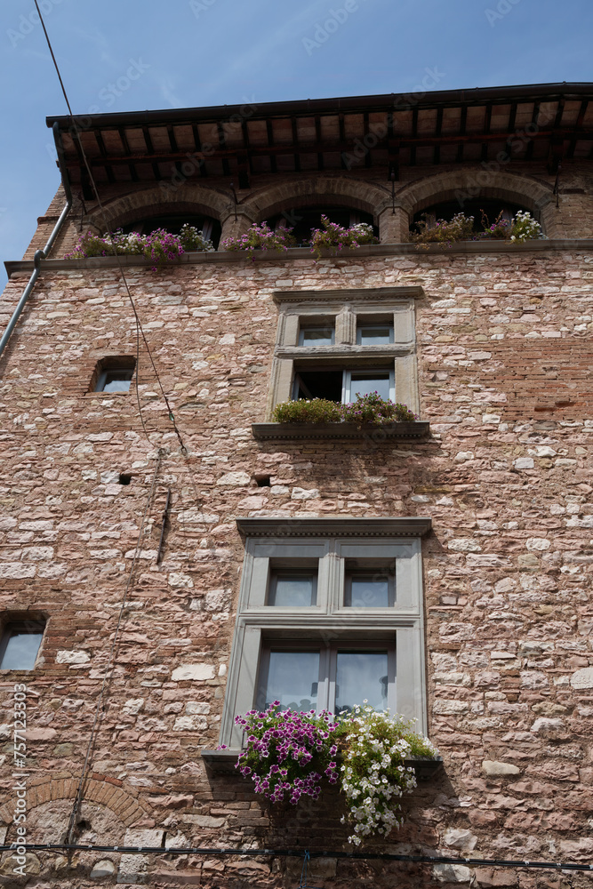Historic buildings of Spello, Umbria, Italy