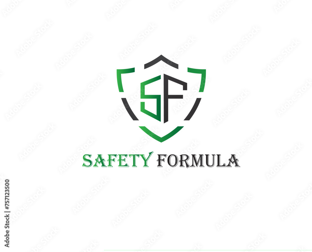 Creative Safety Logo, Green Gradient Logo. Creative Safety Logo, Green Gradient Logo.