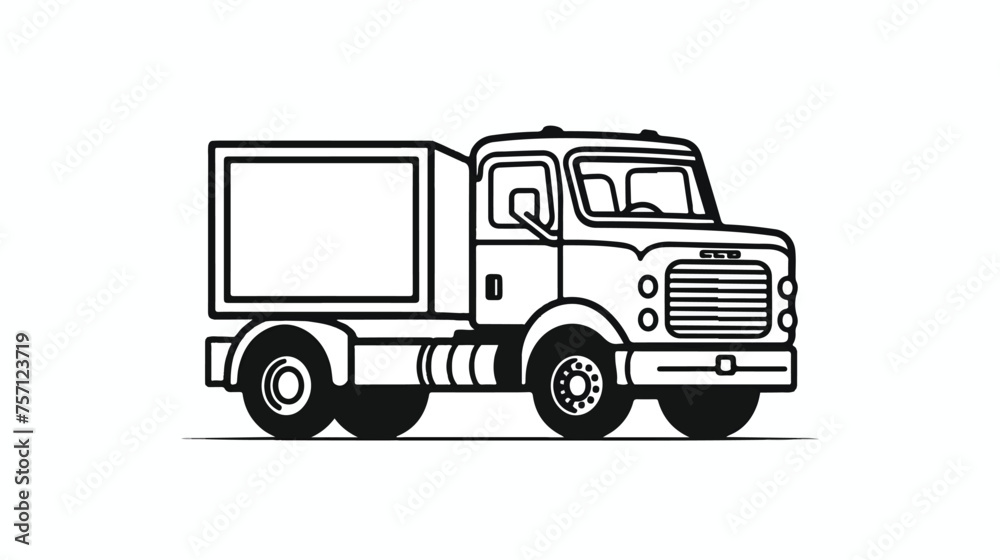 Truck icon vector best line icon. flat vector isolated