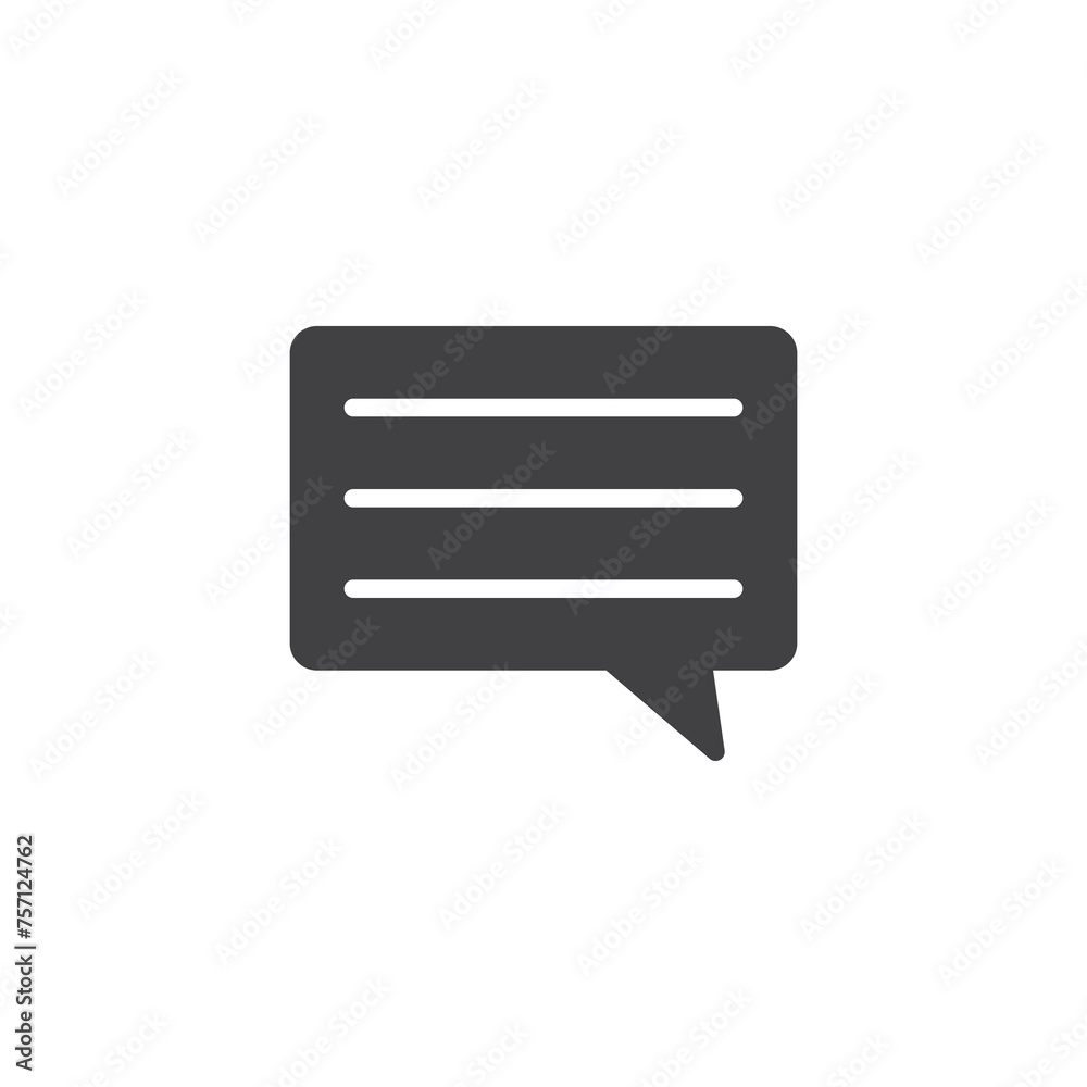 Speech Bubble Label vector icon