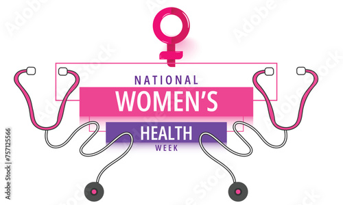 National Women's health week. background, banner, card, poster, template. Vector illustration.