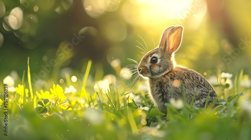 Picture of rabbit in the nature