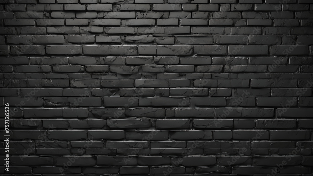 Black brick wall texture background