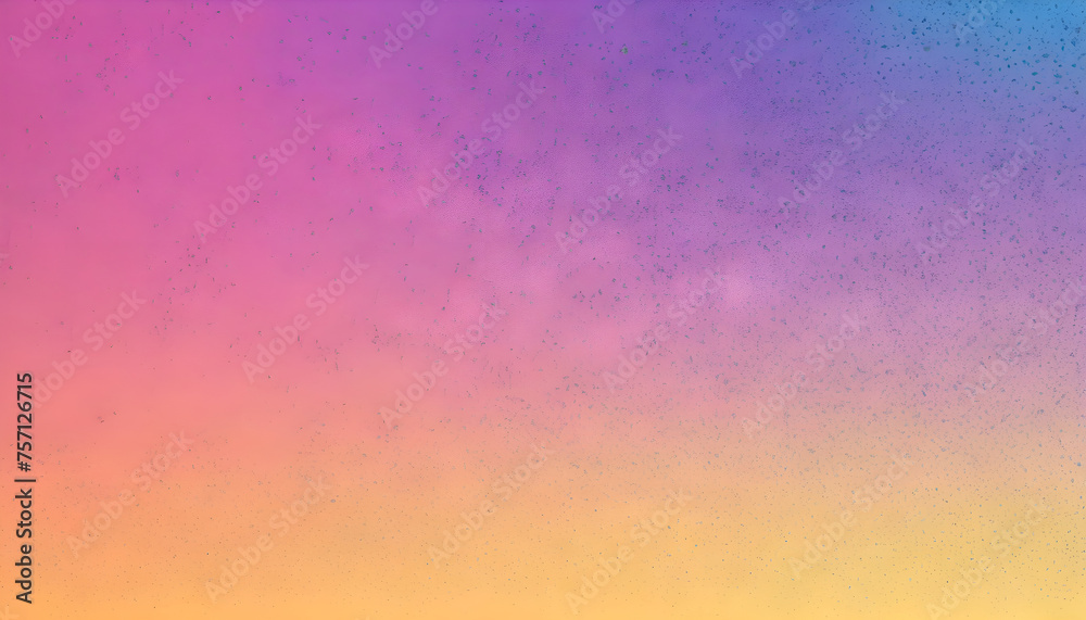 Blue pink lilac yellow gradient textured sanded background. Iridescent halftone colors. Blue pink lilac yellow gradient textured sanded background. Iridescent halftone colors.