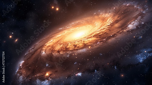 a galaxy in space with stars