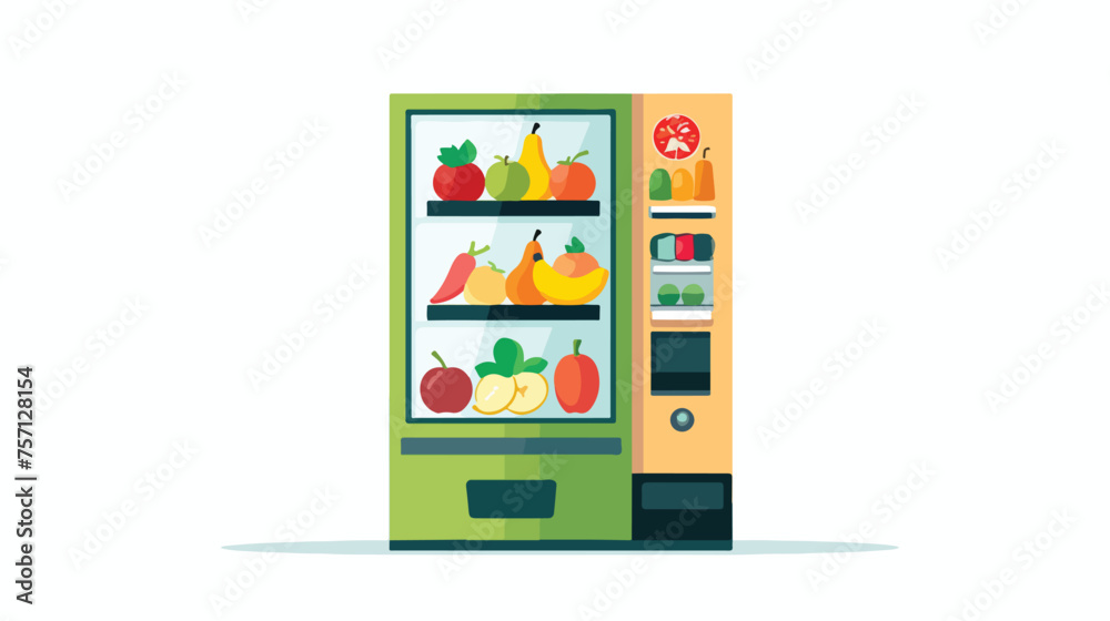 Fototapeta premium Vending machine for buying fruits and vegetables flat