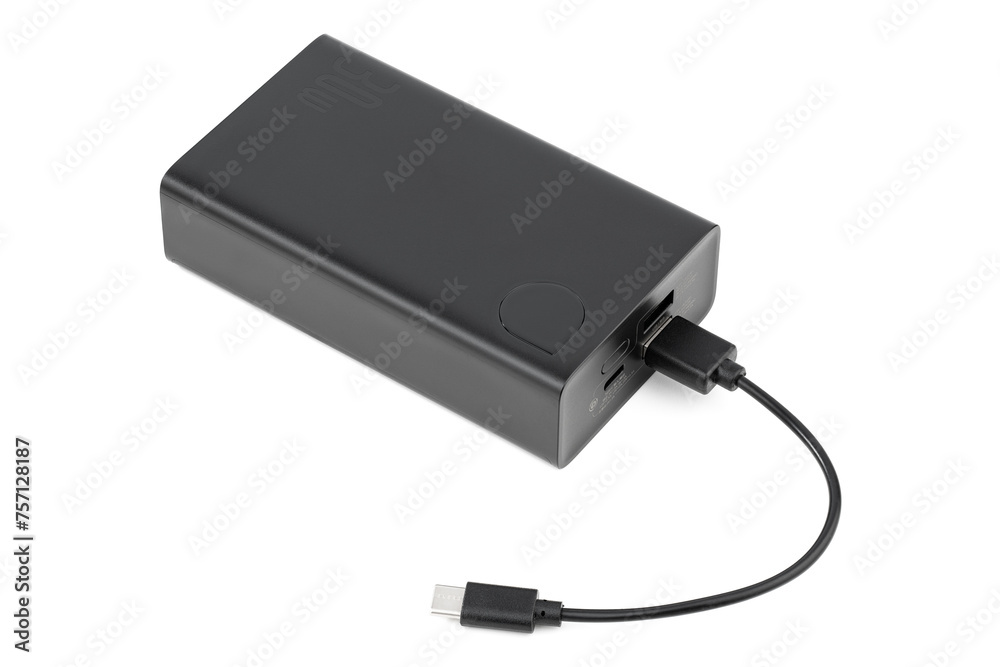 Power bank for charging mobile devices. White smart phone charger with power bank. battery bank. External battery for mobile devices. Power bank for charging mobile devices. White smart phone charger with power bank. battery bank. External battery for mobile devices.