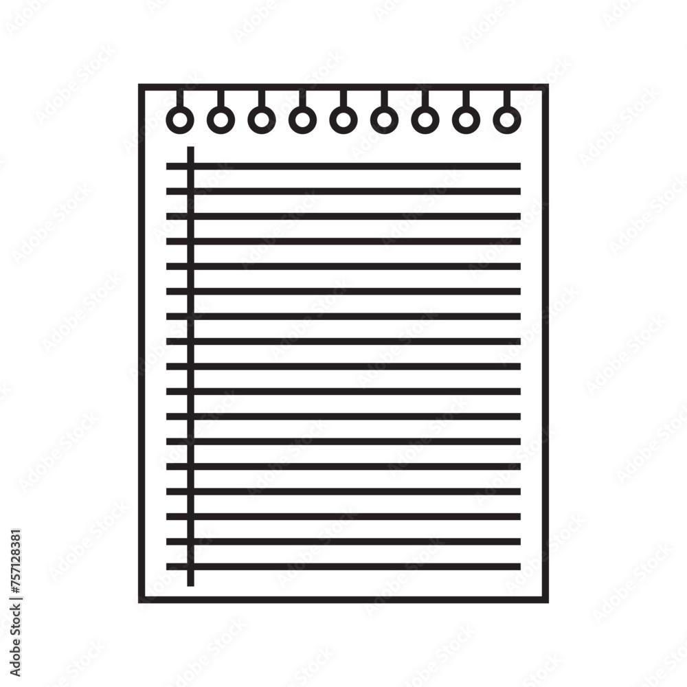 paper line icon vector