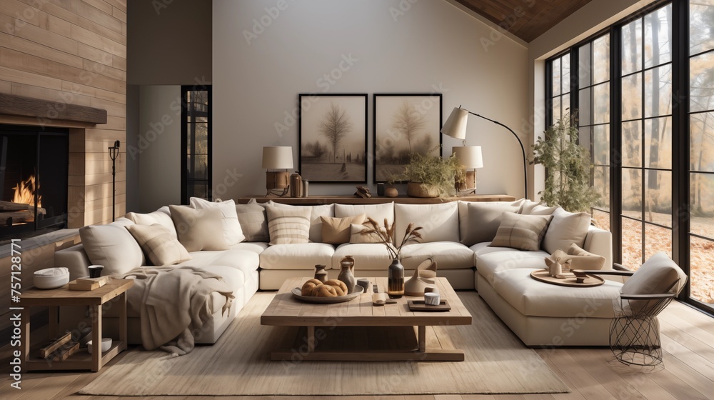 Design a modern farmhouse living room Design a modern farmhouse living room