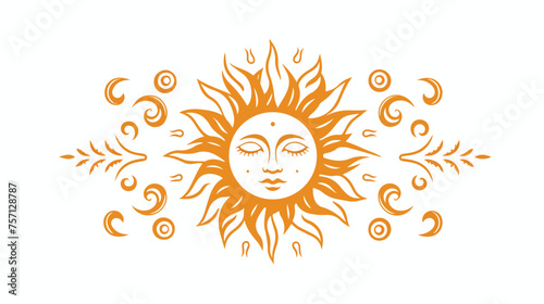 One Line Drawing Sun Vector Art Icons and Graphics