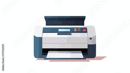 Printer document isolated icon vector design  flat