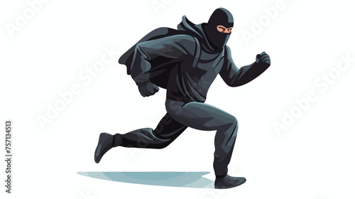 Robber flat vector isolated on white background 