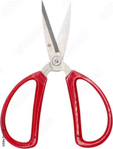 Red isolated scissors tool elements