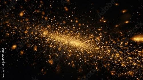Gold glitter Golden sparkle confetti Shiny glittering dust