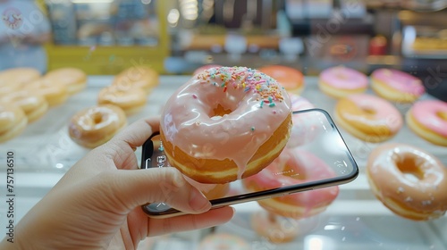 Plakat Launch event for exotic donut flavors at a local bakery