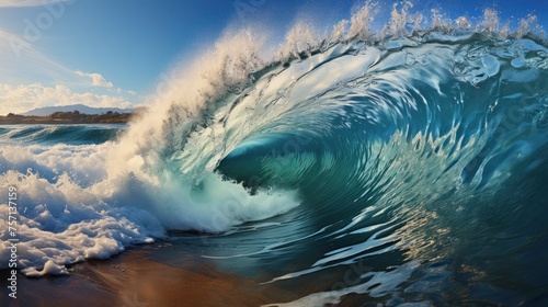 photo of a big wave on the sea ocean © Afeefa_Rehman