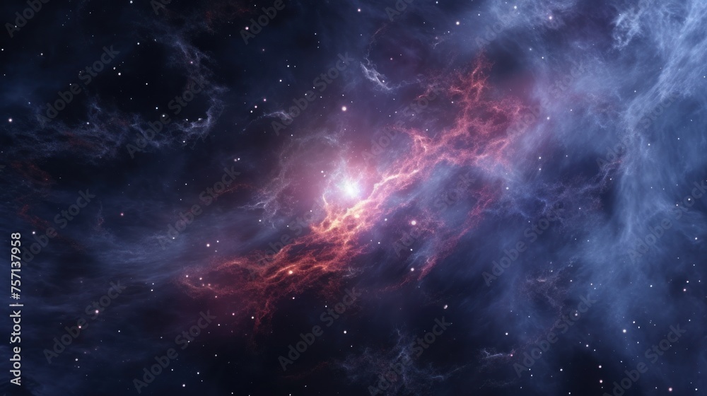 Obraz premium Colorful space galaxy cloud nebula. Stary night cosmos. Universe science astronomy. Supernova background wallpaper. Planetary space travel through moons and stars