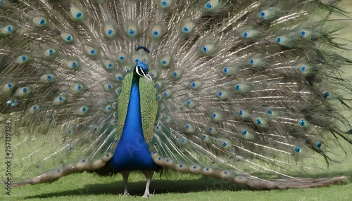 A Peacock With Its Tail Feathers Dragging Behind I