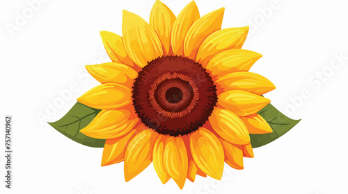 Fototapeta Naklejka Na Ścianę i Meble -  Sunflower vector editable eps flat vector 