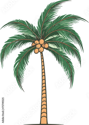 Island Imagination Mesmerizing Palm Tree Vector Art